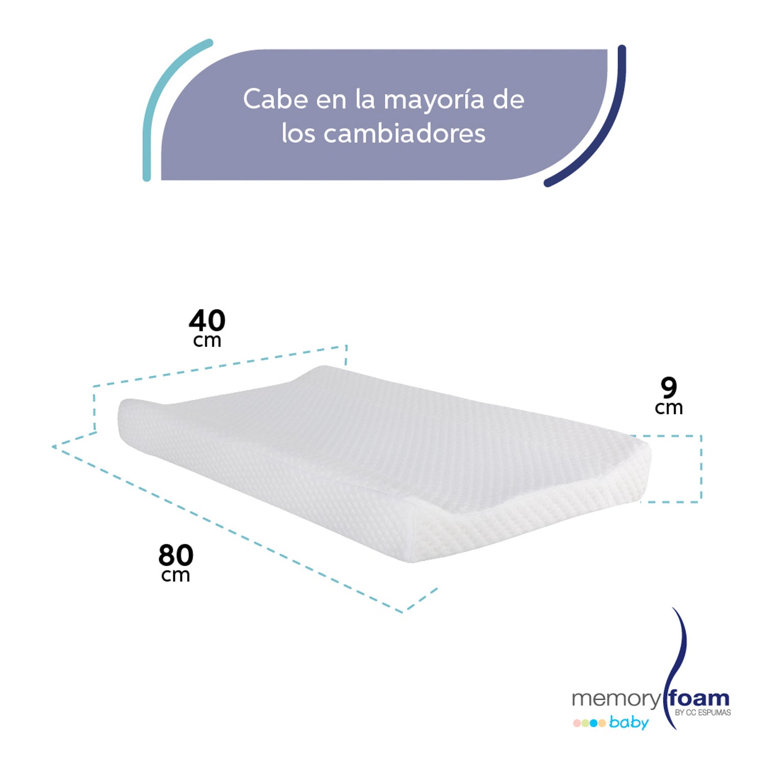 Colchón Cambiador para Bebé - Blanco