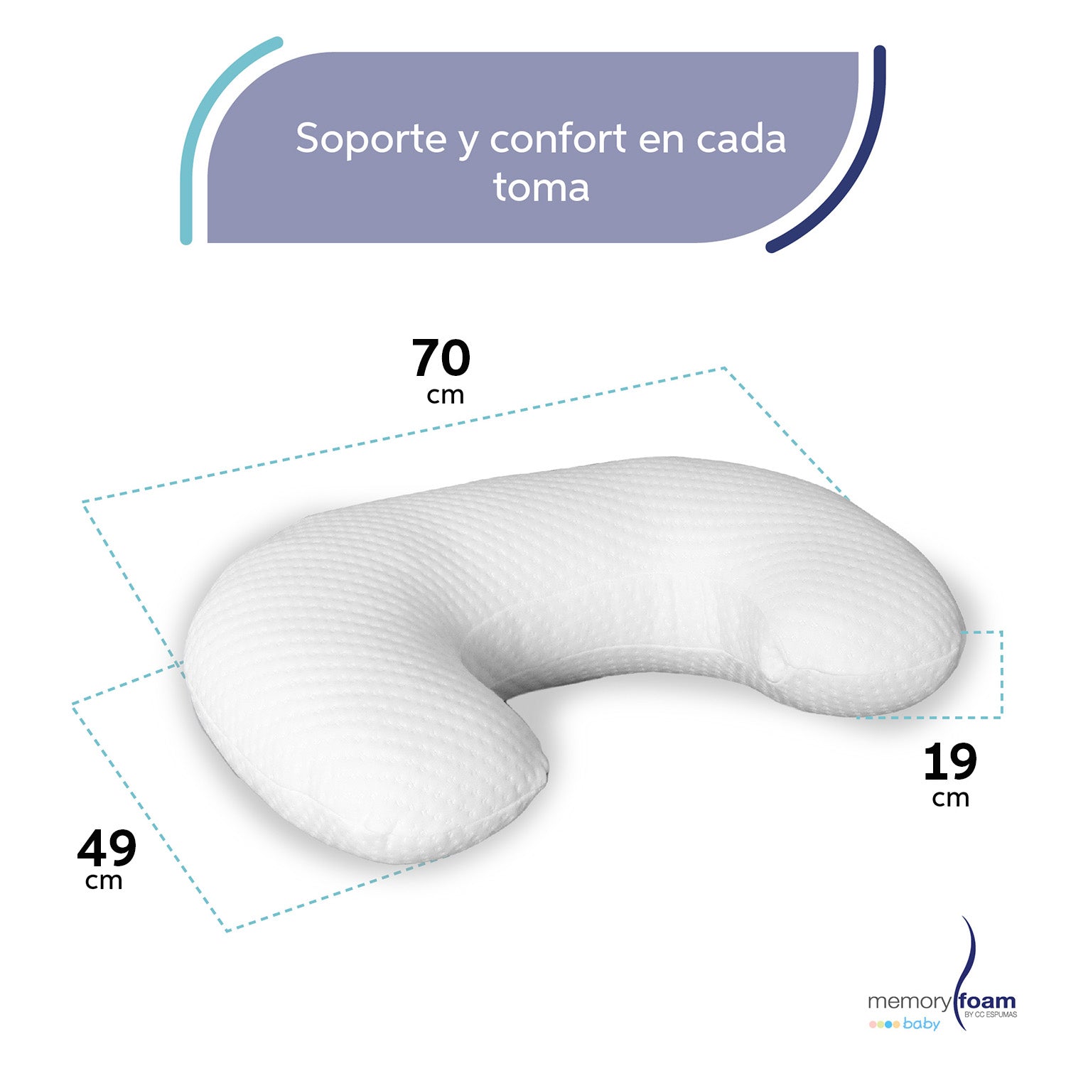 Almohada de Lactancia Blanca