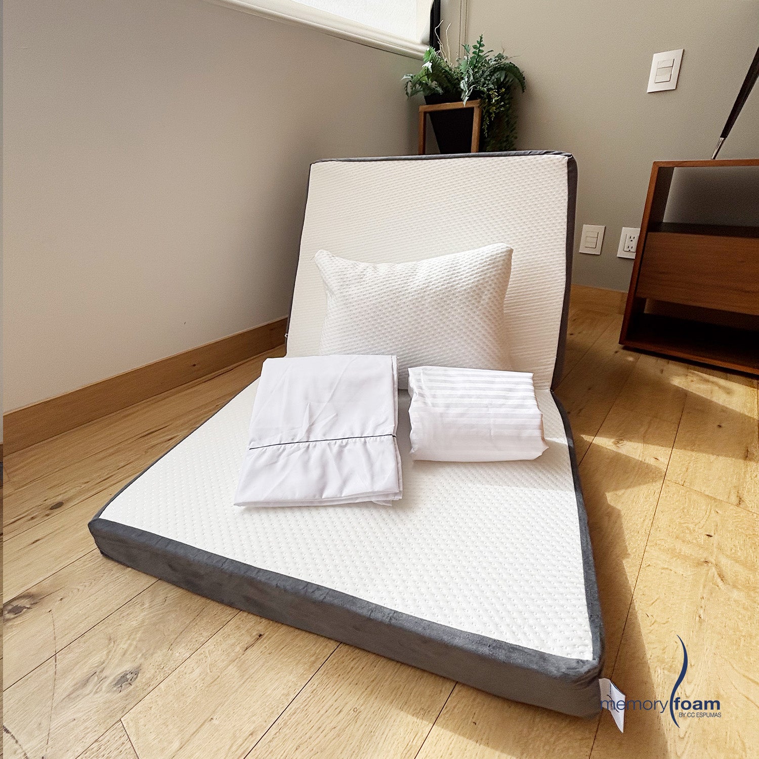 Pack Colchón Plegable + Sábanas + Protector Impermeable + Almohada(s)