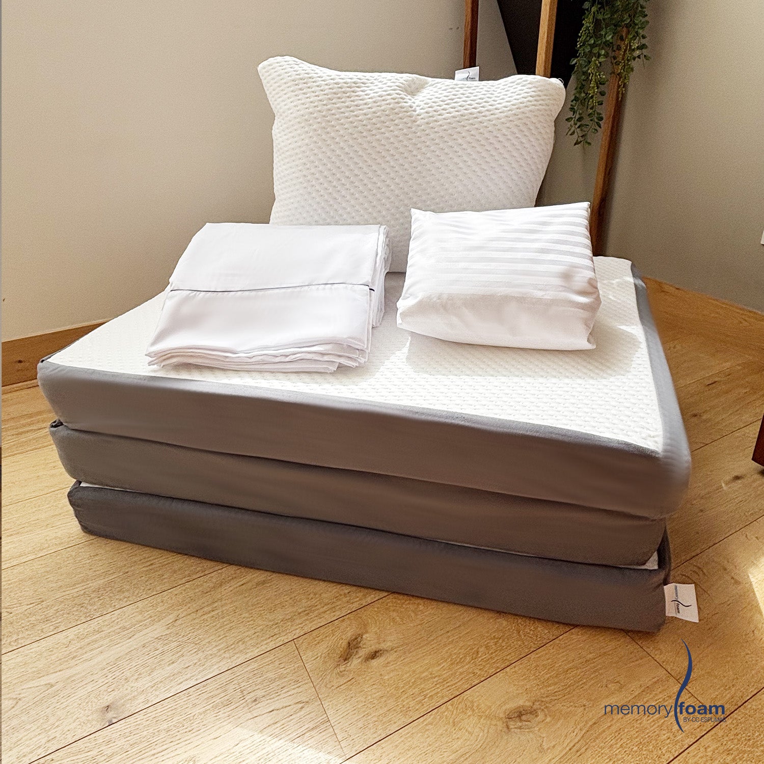 Pack Colchón Plegable + Sábanas + Protector Impermeable + Almohada(s)