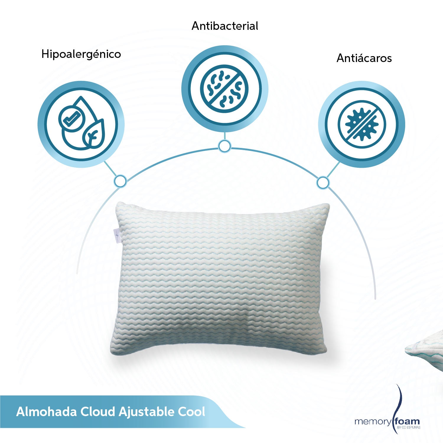 Almohada Cloud Ajustable Cool