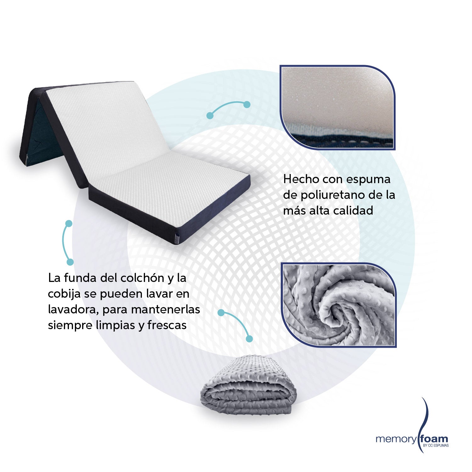 Pack Colchón Plegable + Cobija