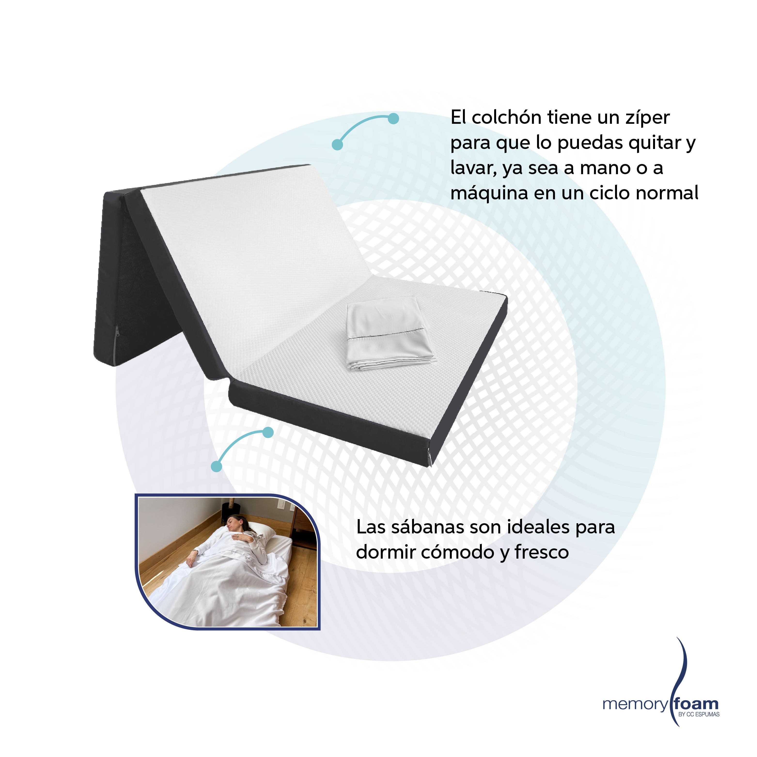 Pack Colchón Plegable + Sábanas