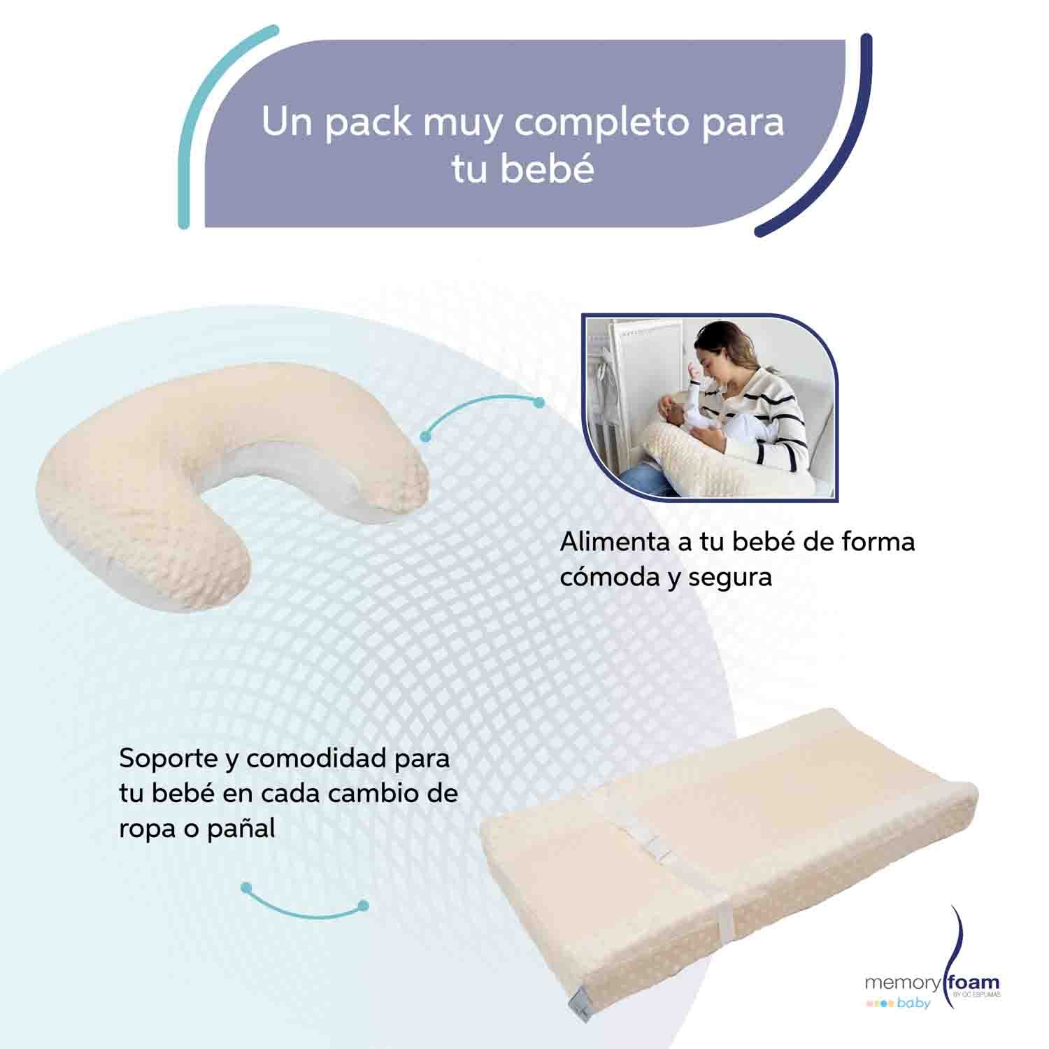 Pack de Bebé con Nido + Almohada de Lactancia + Cambiador