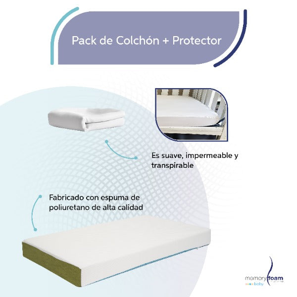 Pack Colchón Bebé: Baby Essential + Protector