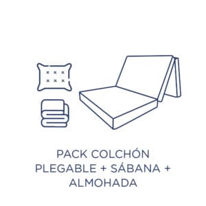 Colchón Plegable + almohada + sabana